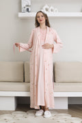 Lohusa Uzun Gecelik ve Sabahlık Hamile Takım 6 Düğmeli Emzirme ve Tesettüre Uygun 2300