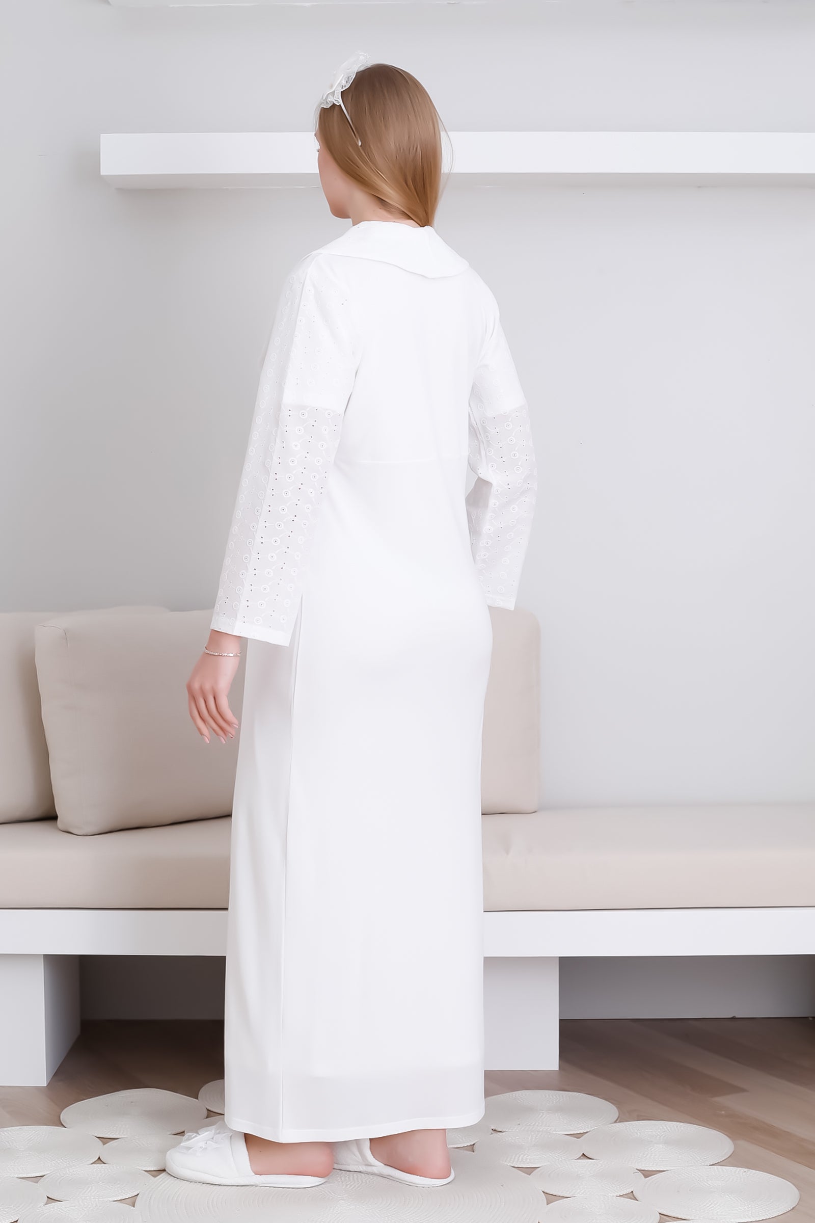 Hamile Gecelik ve Sabahlık Takım Şal Yakalı Viskon 2'li Lohusa Takım - 2298