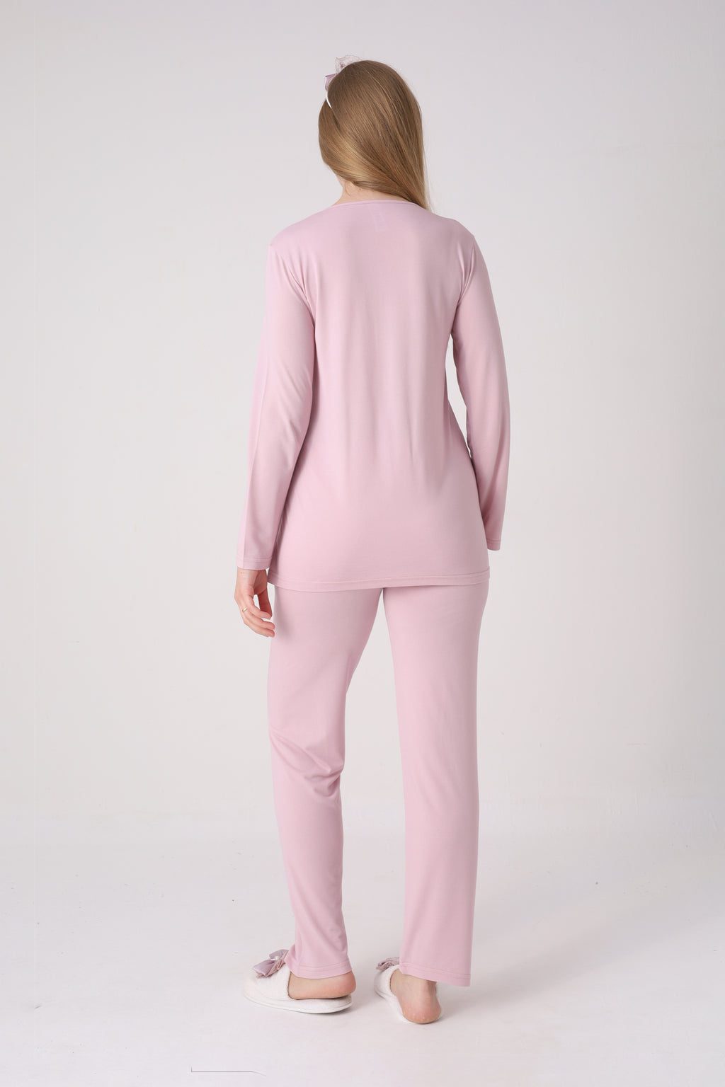 Fırfır Detaylı Hamile ve Lohusa Pijama Takımı