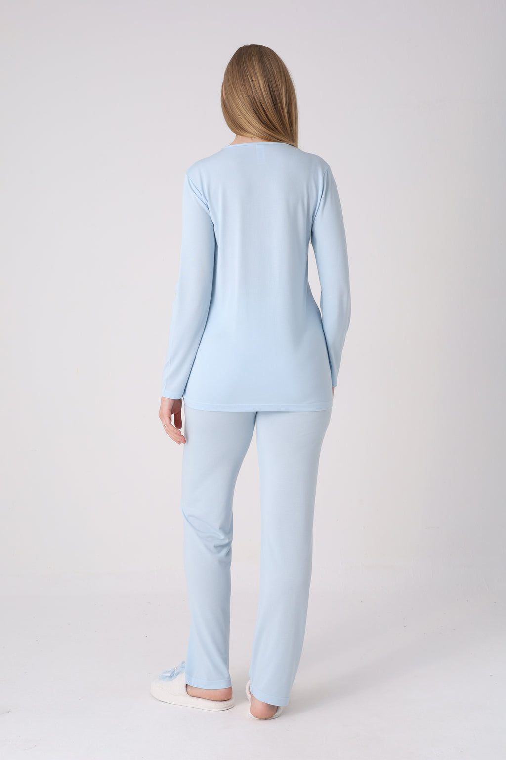 Fırfır Detaylı Hamile ve Lohusa Pijama Takımı