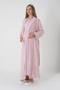 Jakarlı Havlu Sabahlıklı & Dantel Detaylı Lohusa Gecelik Takımı - 2312