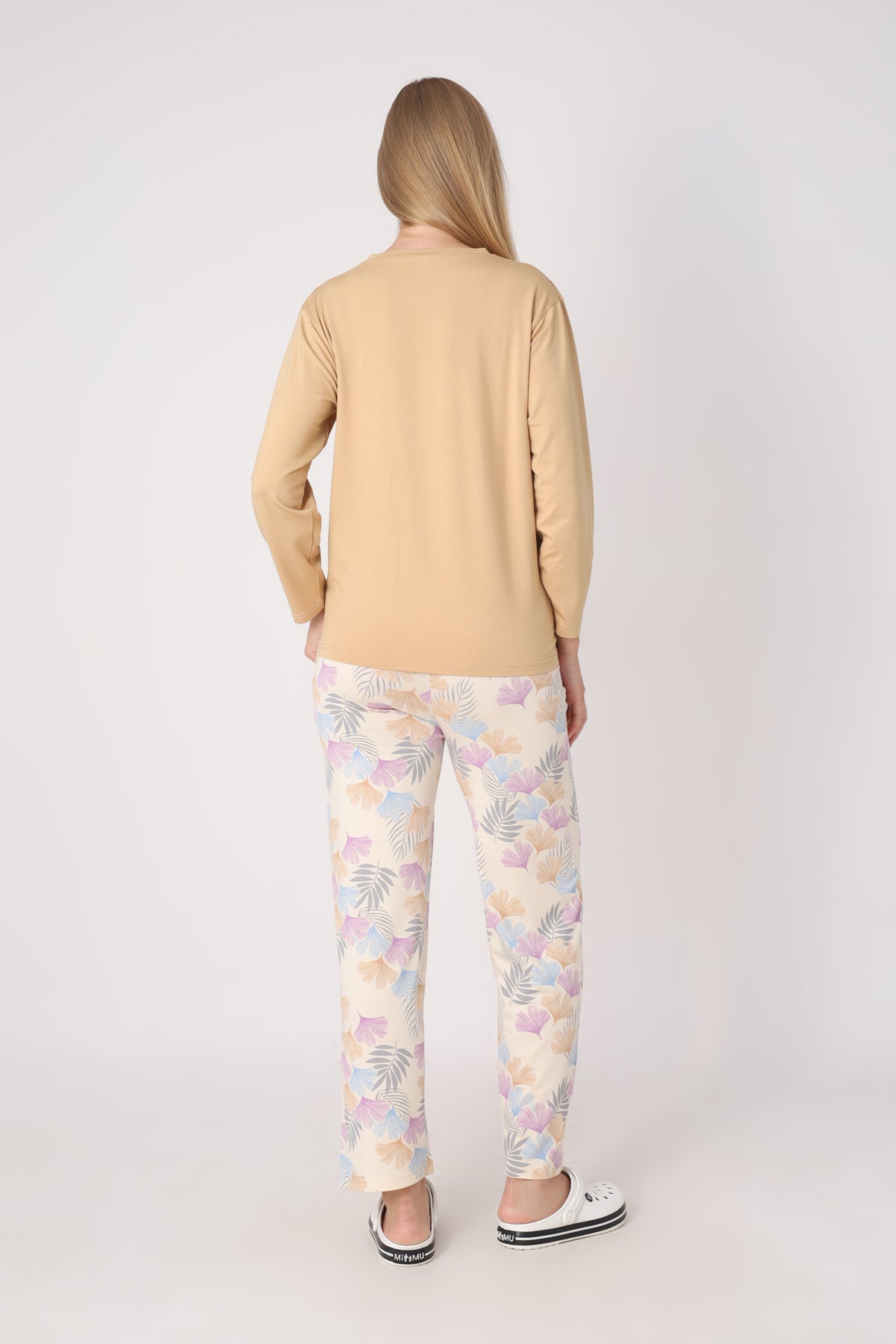 Hamile Pijama Takımı – Lohusa Seti, Desenli Alt ve Gizli Emzirme Panelli Üst Kombini - 1180-81 18