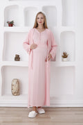 Uzun Kollu Gecelik Ve Sabahlıklı 2’li Hamile/lohusa Takımı - 2285